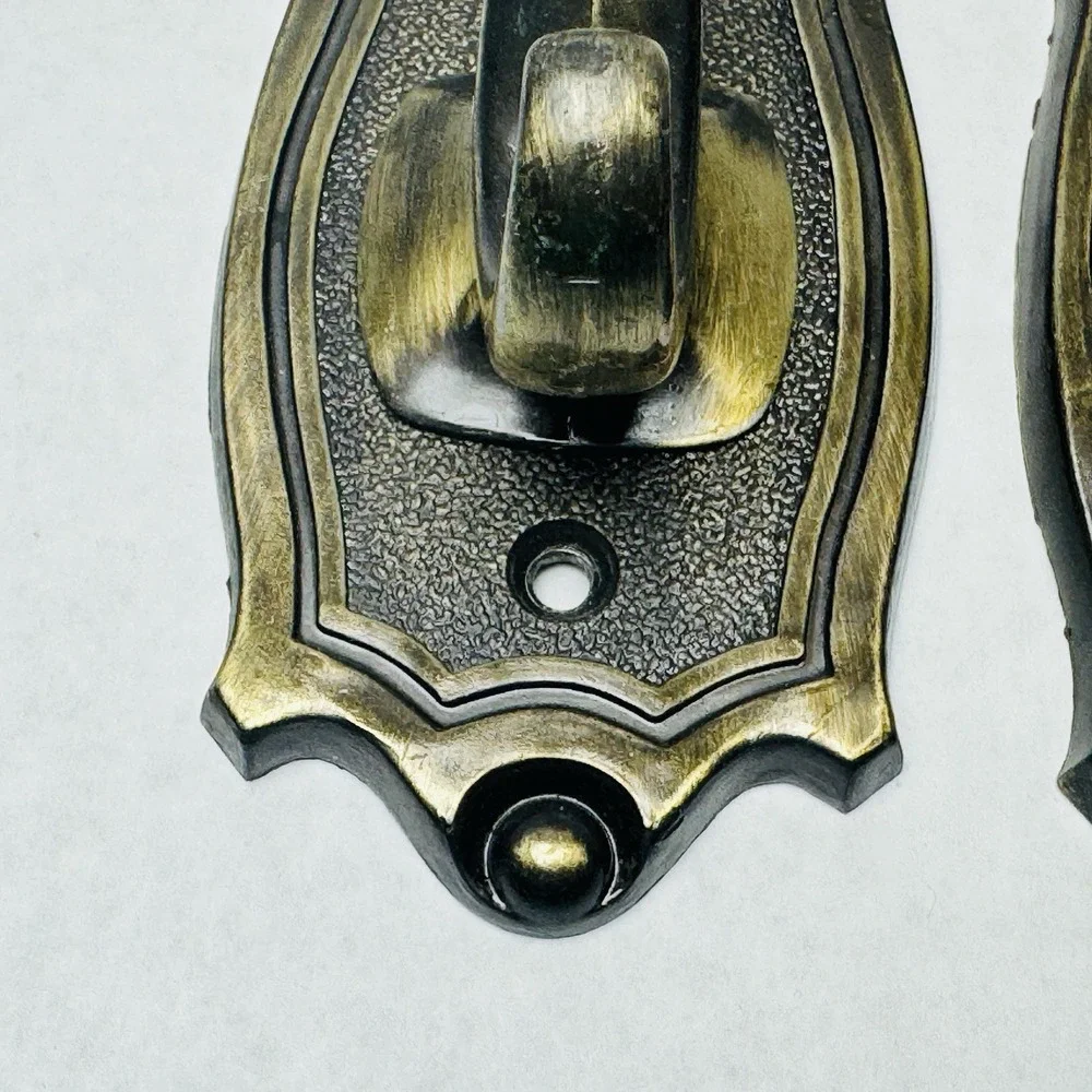 2 Vintage Brass Coat Hooks Spanish Revival Retro Victorian NA-9117-1
